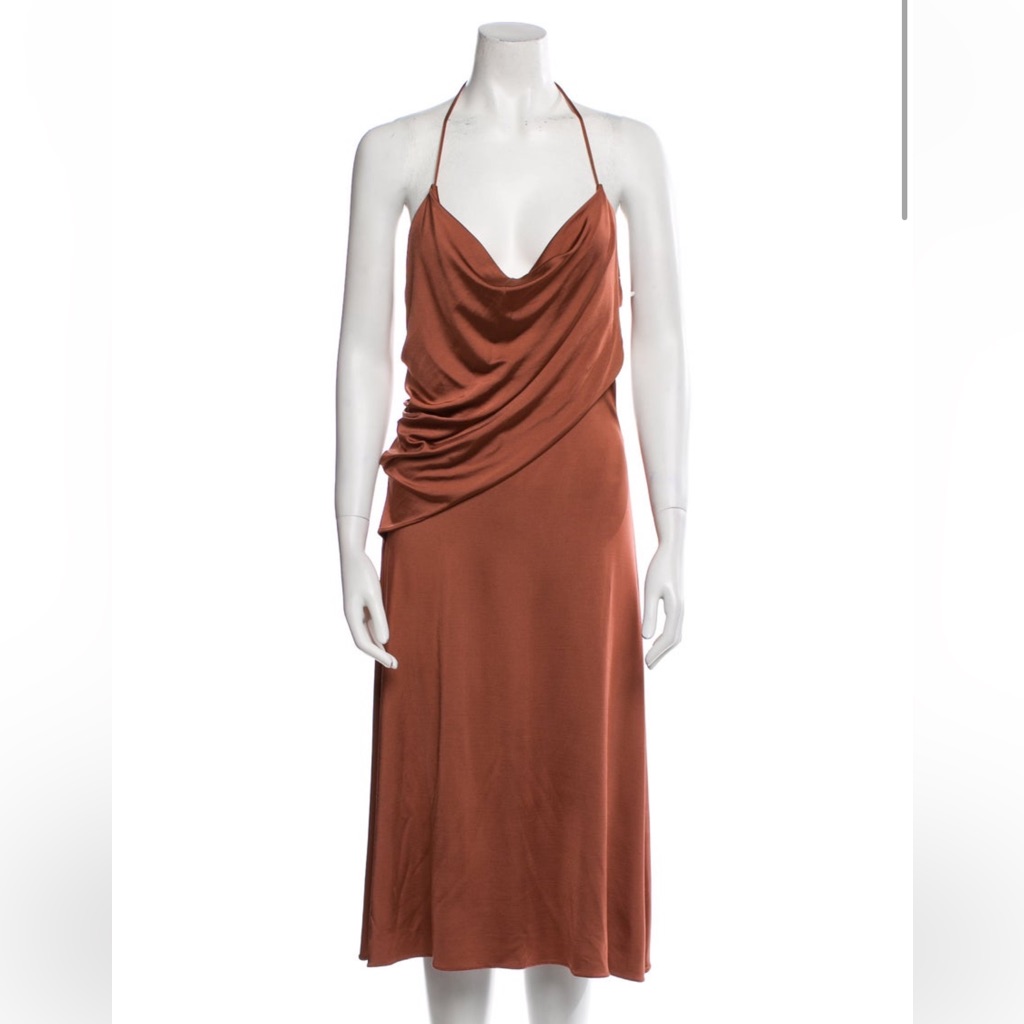 Et Ochs Rust Halter Dress